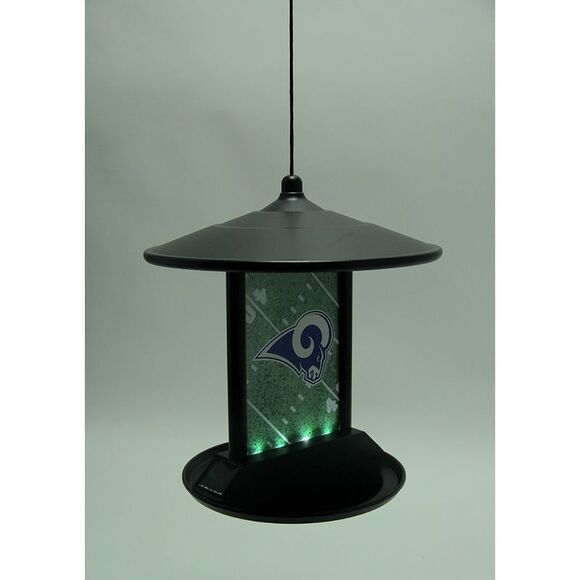 Los Angeles Rams Logo Solar Powered Hanging Birdfeeder - Picture 2 of 3